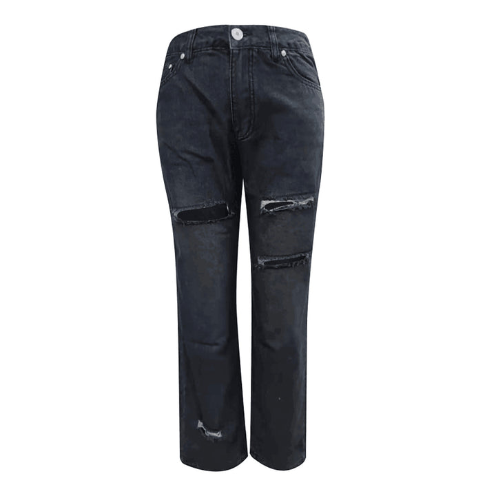 Dame Ripped Jeans i afslappet Urban-stil med højt skåret linning Stilla