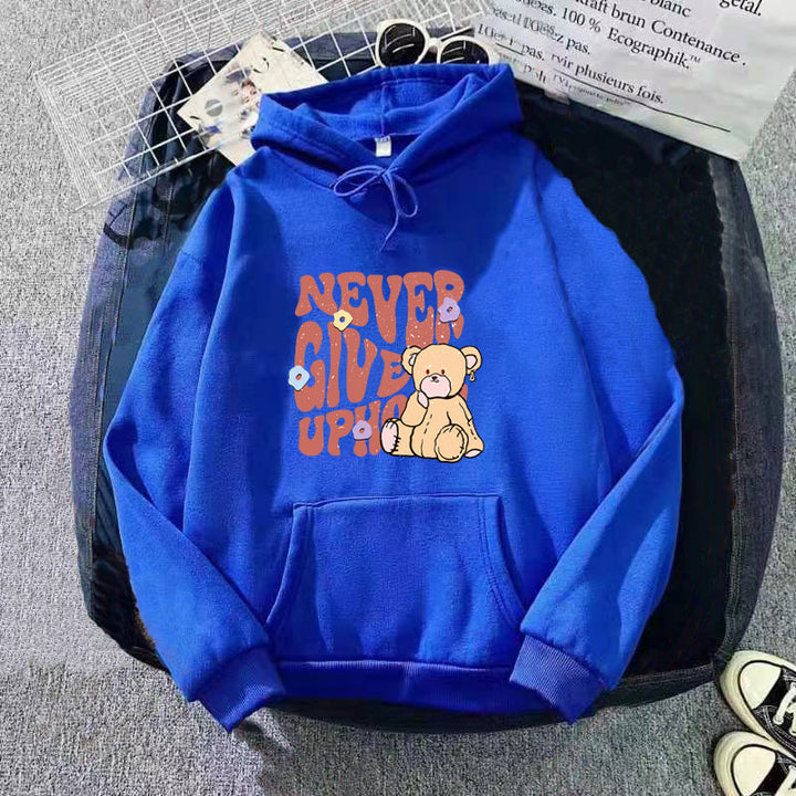 Kvindernes hoodie med motiverende bjørn design Skovae