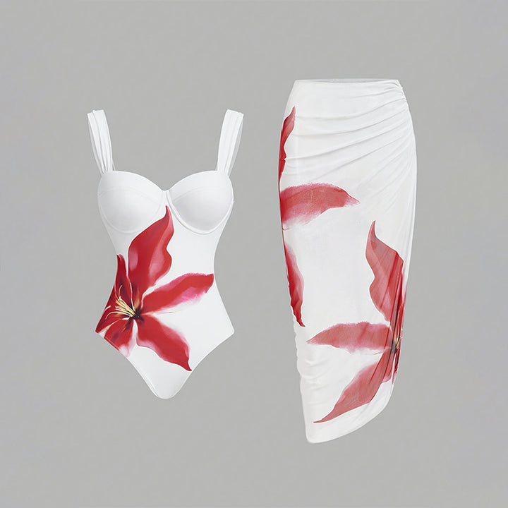 Dame Badetøjsæt med floralt design Skovae