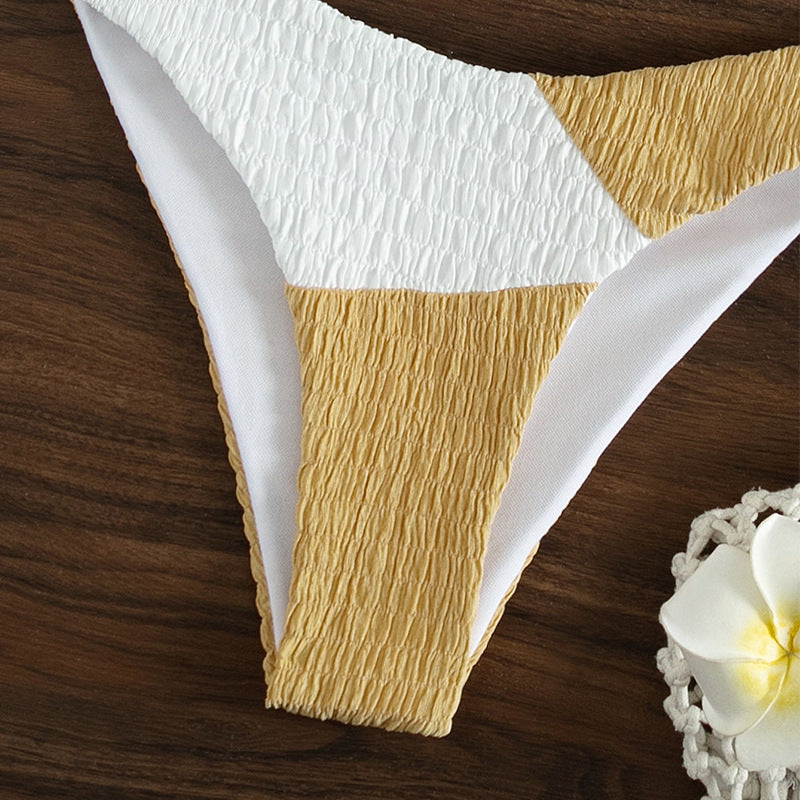 Dame Triangel-Bikini med raffineret ribdesign Skovae