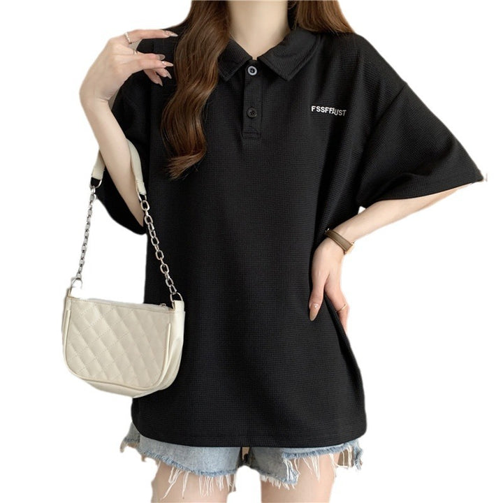 Femme Relaxed Fit Polo Tee med struktureret stof Stilla