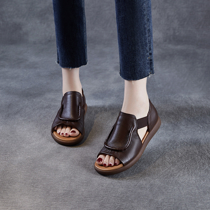 Dame Open-Toe Komfort Sandaler med justerbar rem Stilla