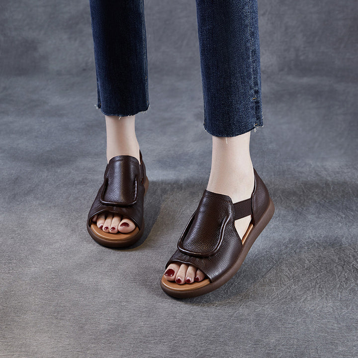 Dame Open-Toe Komfort Sandaler med justerbar rem Stilla