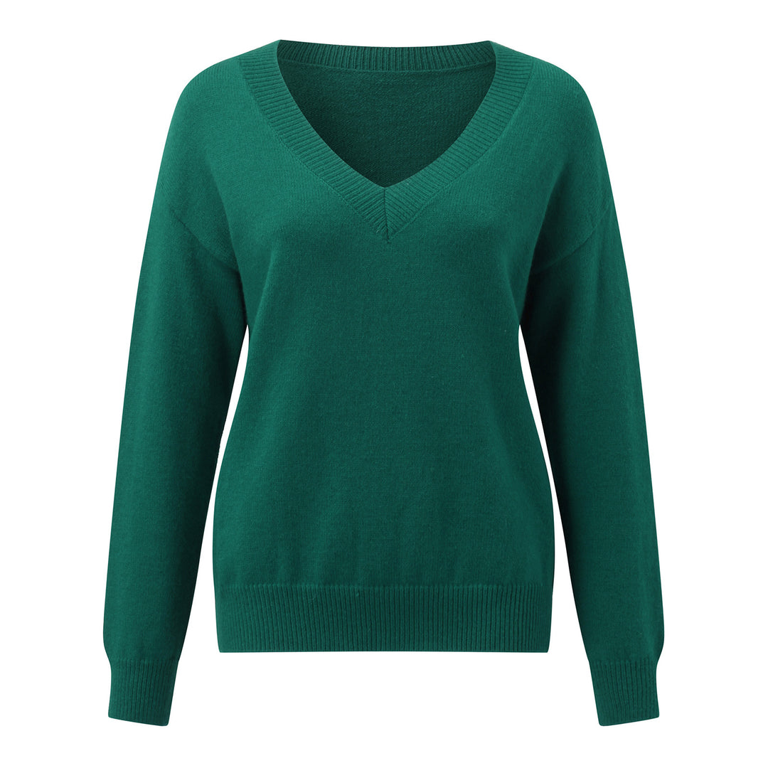 Dame elegant V-hals pullover Stilla