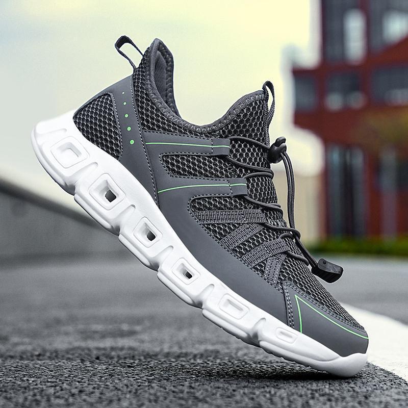 Herrer Letvægts Hurtigtørrende Atletik Sneakers med Elastisk Lukning Stilla
