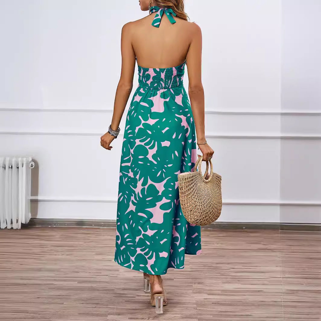 Kvinders maxikjole med off-shoulder design og blomstermønster Stilla