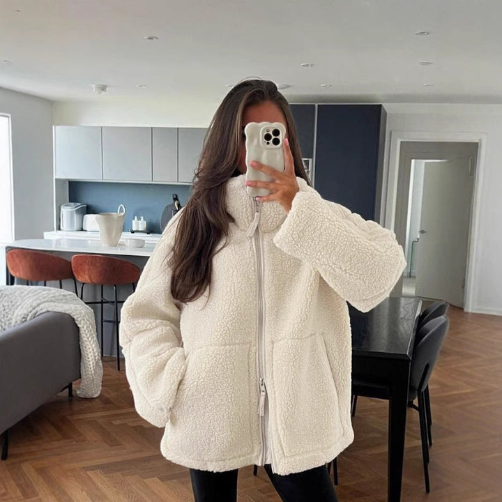 Kvinders Oversized Fleece Jakke Stilla