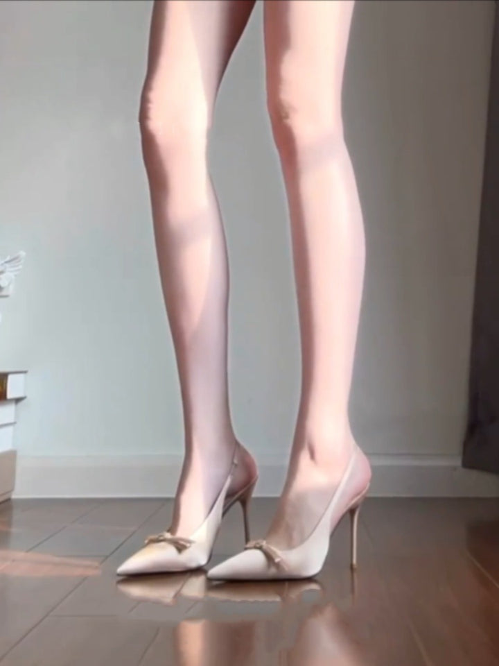 Dame elegante Slingback-pumps med hæl og strassdetaljer Stilla
