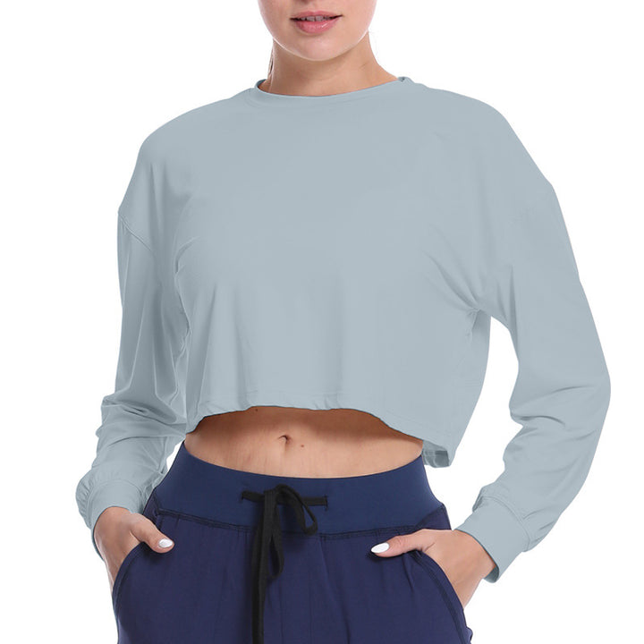 Dame Sporty Crop-Sweater med lange ærmer Stilla