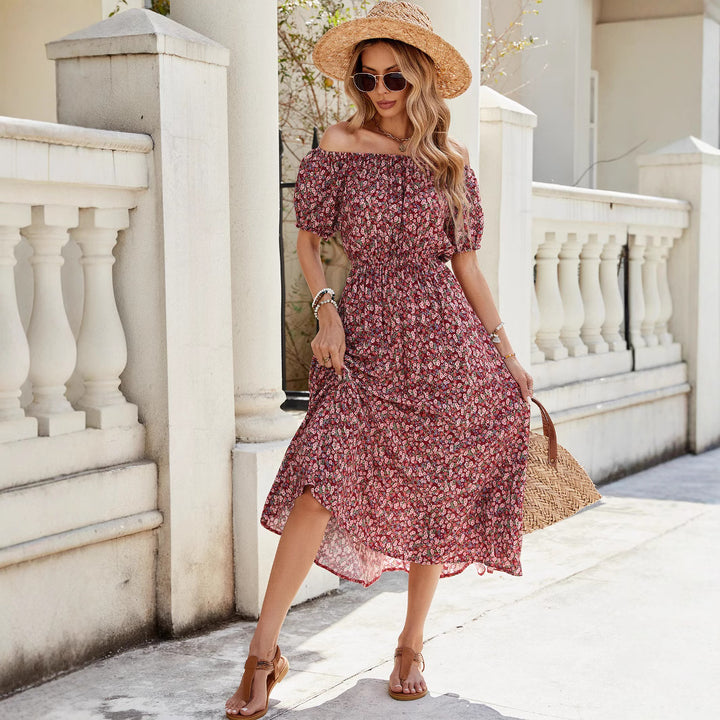Dame Floral Maxi Kjole Stilla