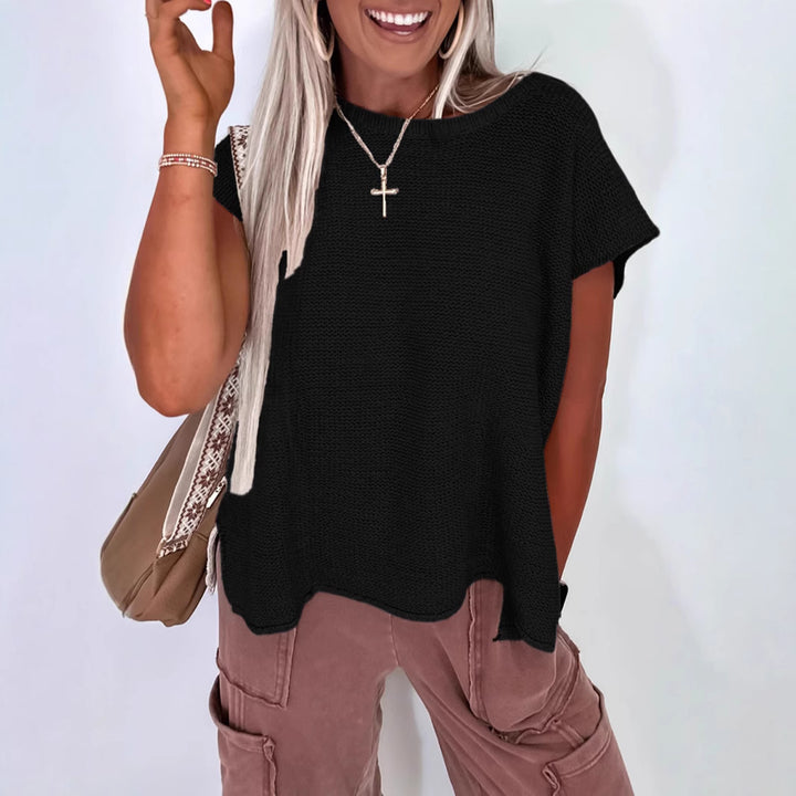 Femme Tekstureret Strik Boxy Top Stilla