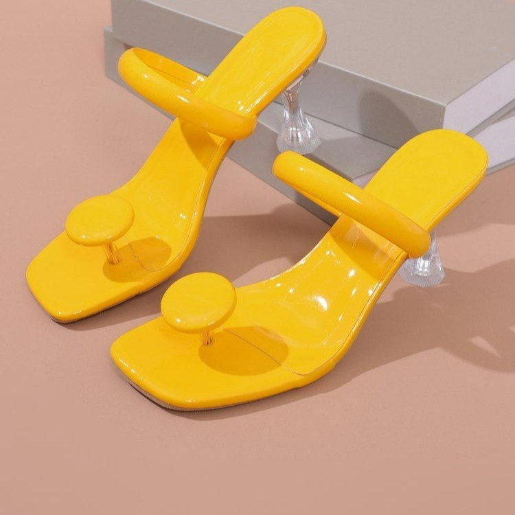Dame elegante sandaler med gennemsigtig hæl og moderne design Stilla