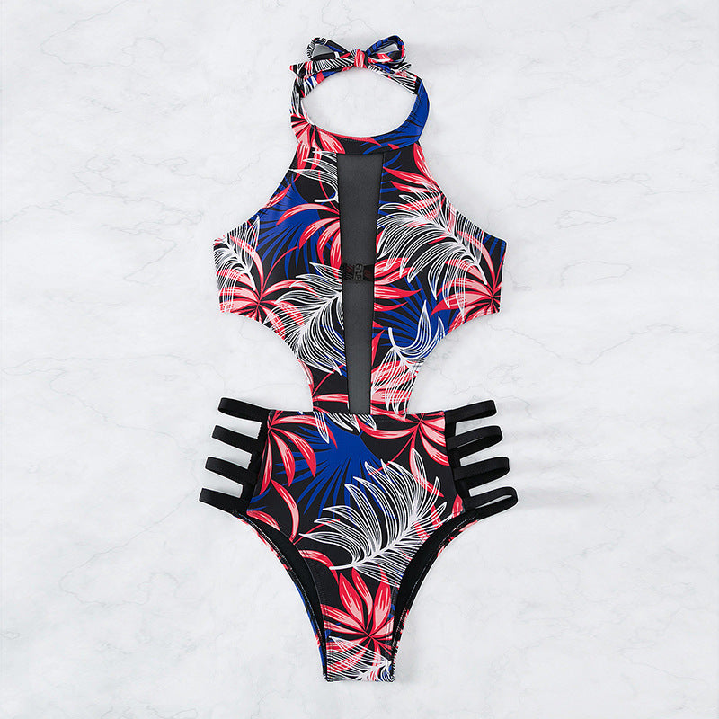 Dame ét-stykke badedragt med kreativt cut-out-design og sporty rygudskæring Stilla