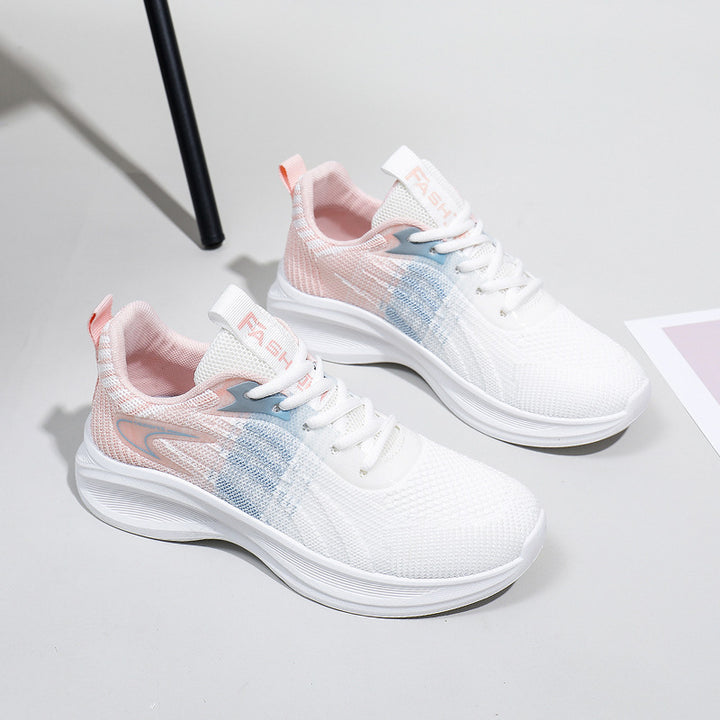 Dame Sporty Sneakers med åndbar strikoverflade og dynamisk dæmpningsteknologi Stilla