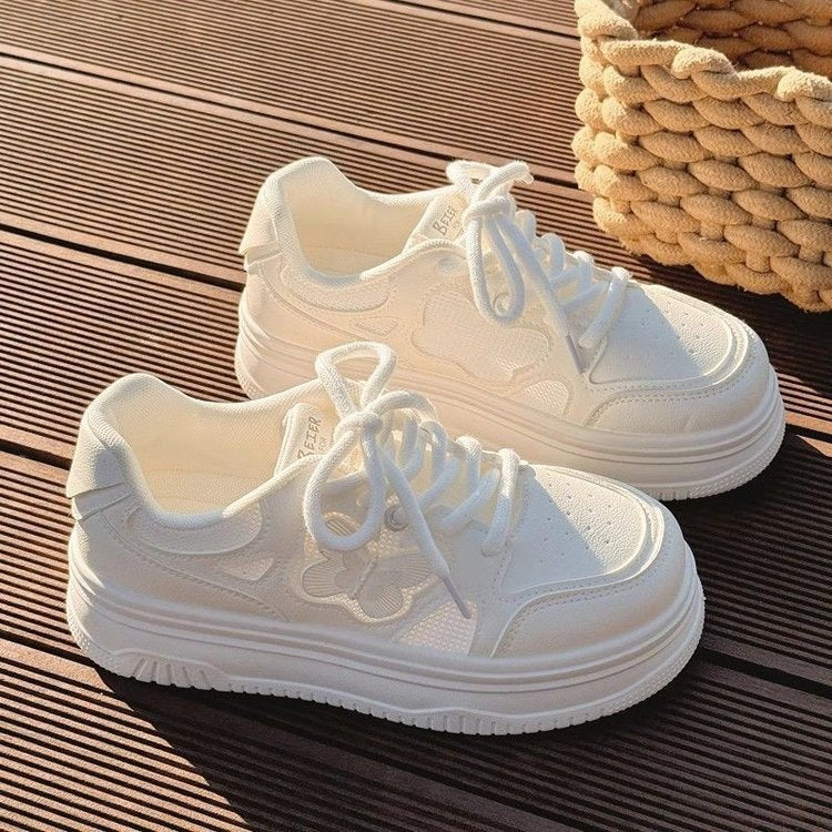 Dame Sneakers med blomster motiv og åndbar overfladestruktur Stilla
