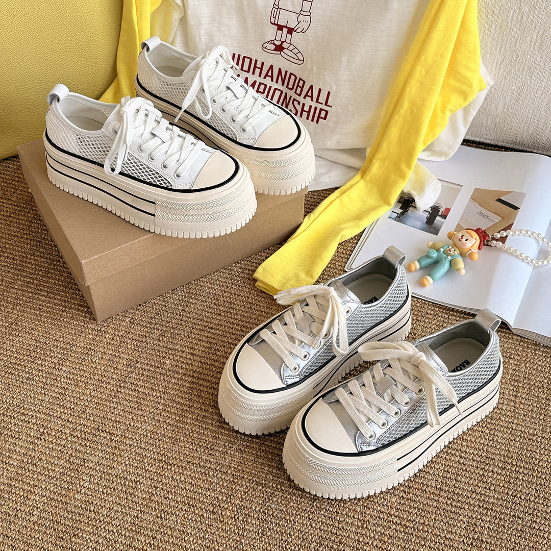 Damer Fritids Platform Sneakers Stilla