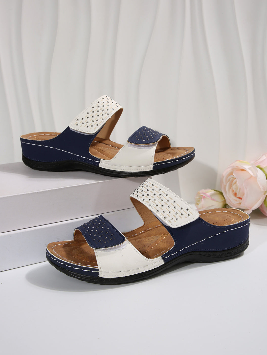 Dame Stilfulde Soft Cushion Slide Sandaler Stilla