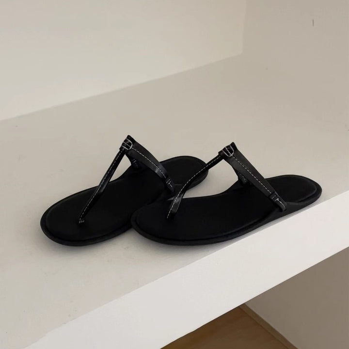 Dame Minimalistiske Højkvalitets Tå-split Sandaler Stilla