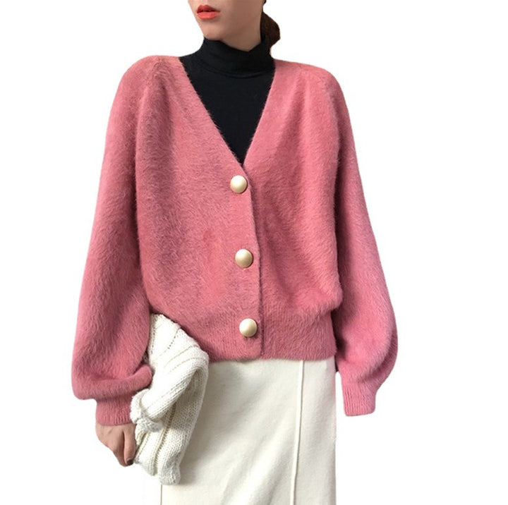 Femme Oversized Plyss Strik Cardigan Stilla