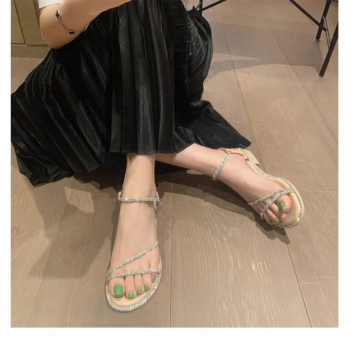 Dame Glitrende Sandaler med elegant Rem-design Stilla