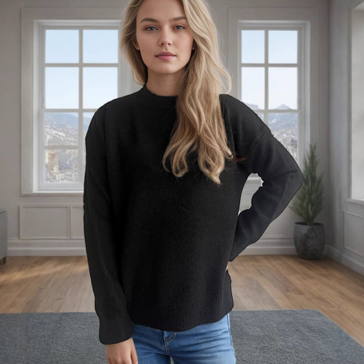 Kvindernes hyggelige strikkede sweater med moderne snit og afslappede detaljer Stilla