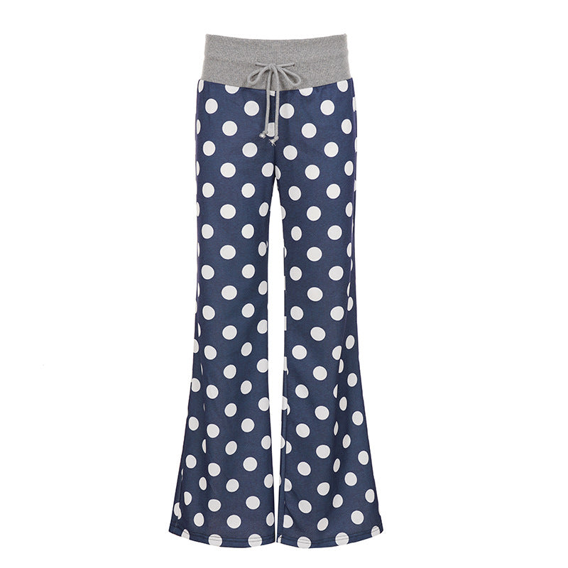 Dame fritidsbukser med løs pasform og farverigt polka dot design Skovae