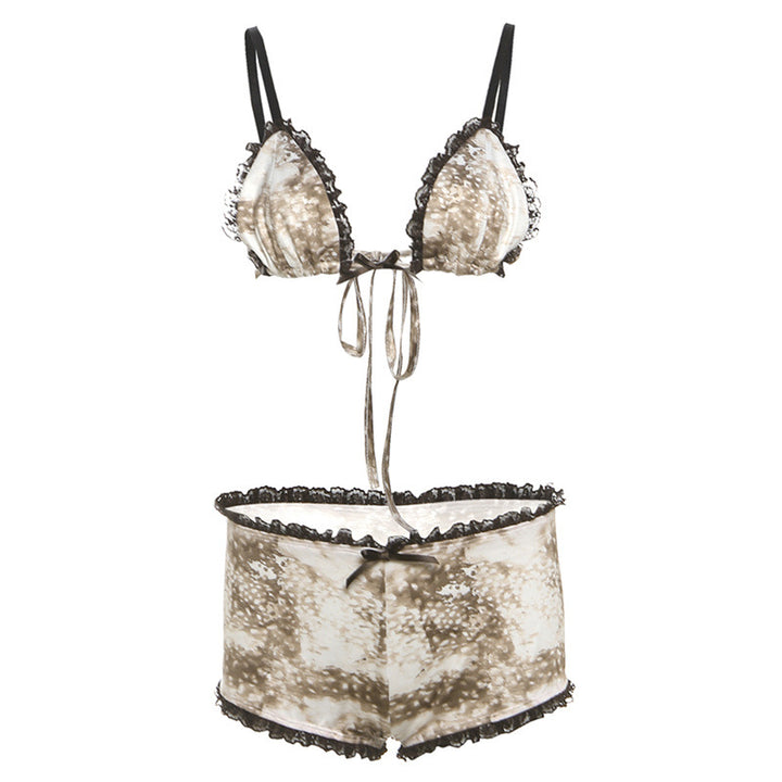 Dame bikini-sæt med legende ruffle-design og justerbar top Stilla
