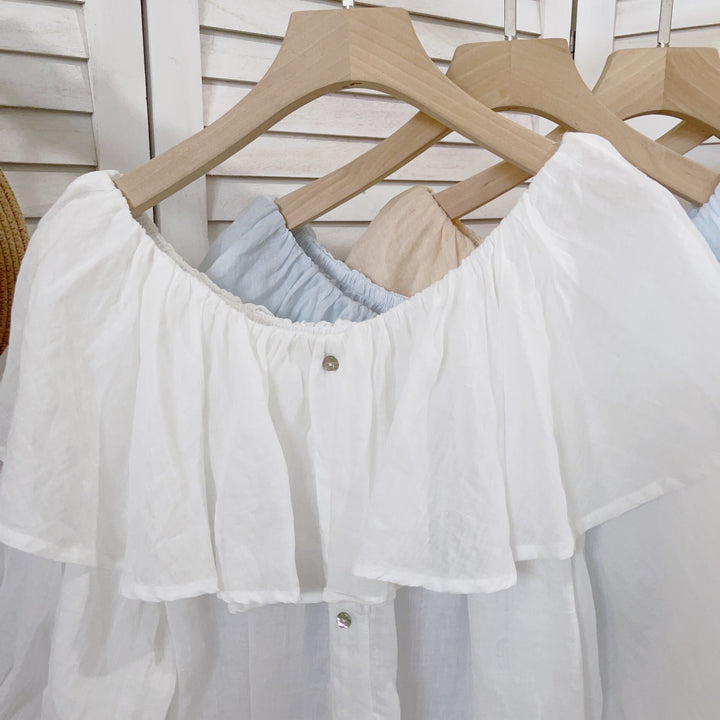 Femme Off-the-Shoulder Ruffle Bluse Stilla