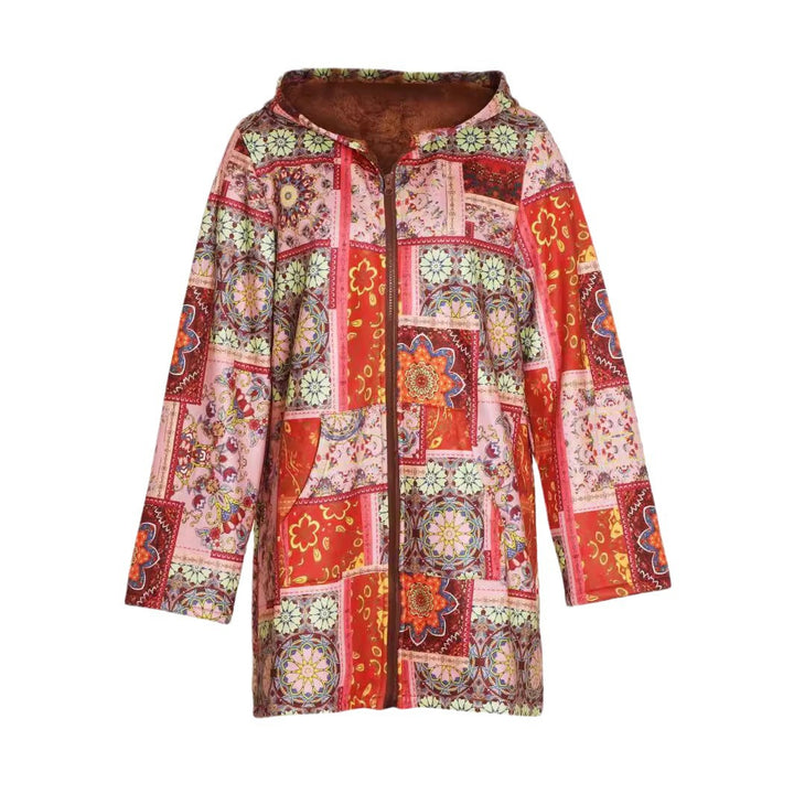 Femme Komfortabel Patchwork Hættejakke Stilla