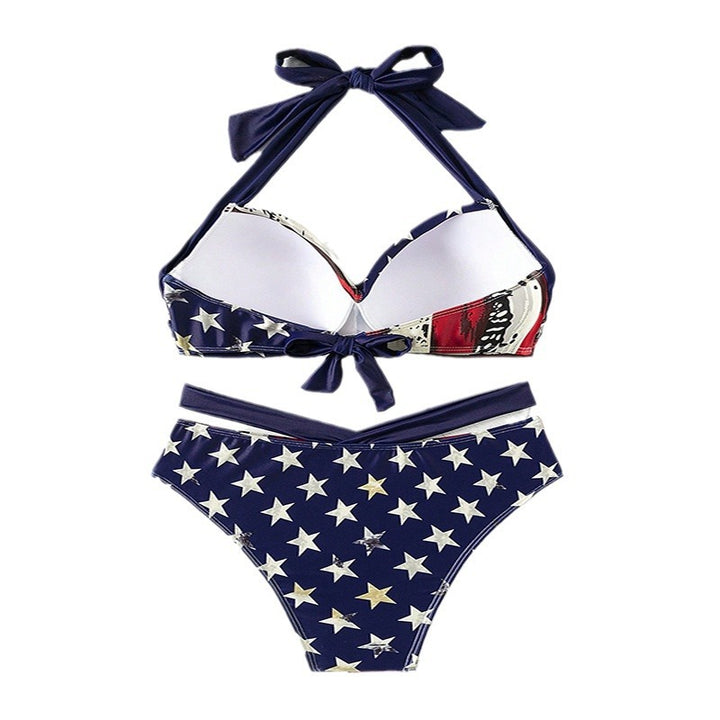 Dame Højskåret Bikini med moderne Wickeltop og sporty design Stilla