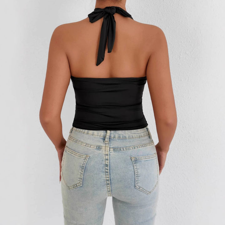 Damer højhalset tanktop med firkantet udskæring Skovae