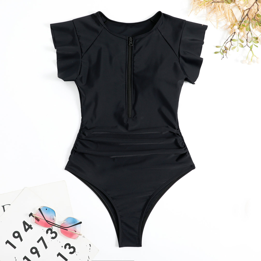 Dame Sporty One-Piece med korte ærmer Skovae