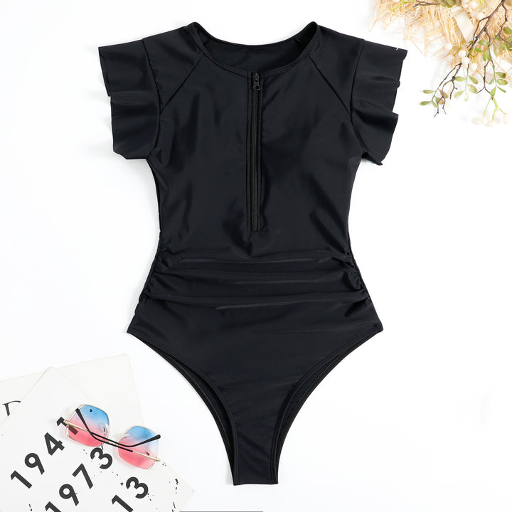 Dame Sporty One-Piece med korte ærmer Skovae