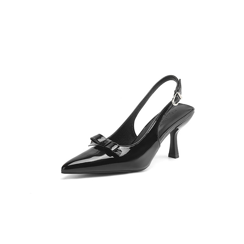 Dame Slingback-pumps med spids tå og sløjfedetail Stilla 1750061774