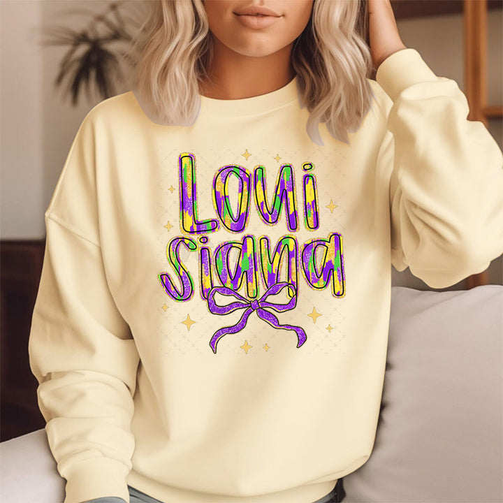 Kvinders sweatshirt med kreativ skrift og blødt inderskud Stilla