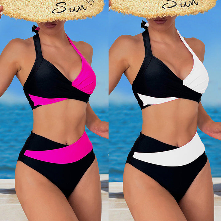 Dame højtaljede bikini med moderigtigt indpakningsdesign og komfortpasform Stilla