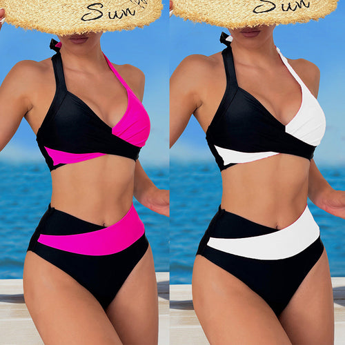 Dame højtaljede bikini med moderigtigt indpakningsdesign og komfortpasform Stilla