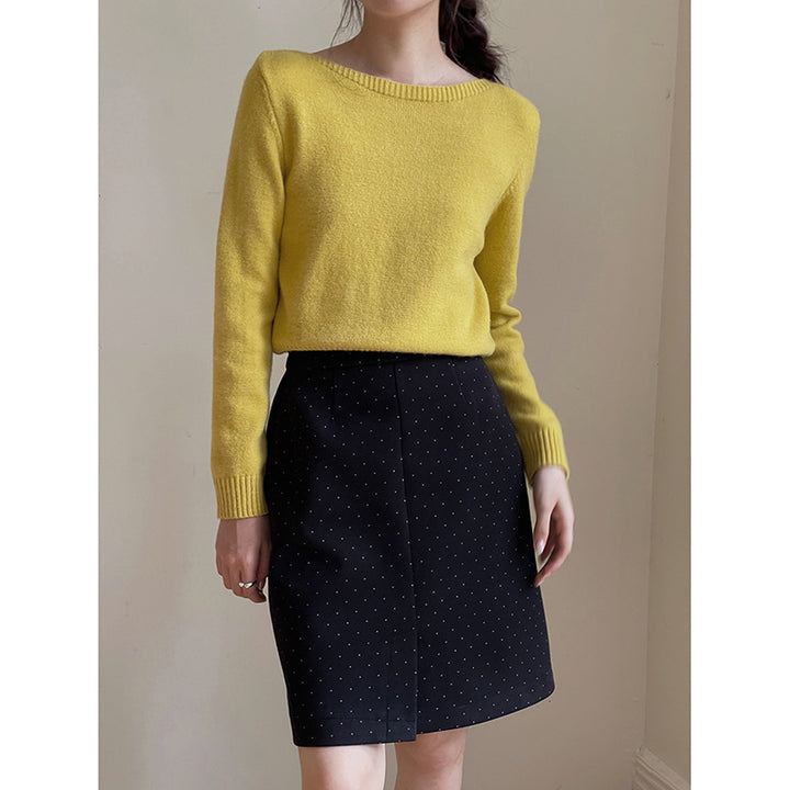 Dame strikpullover med struktureret rib-optik og elegant snit Stilla