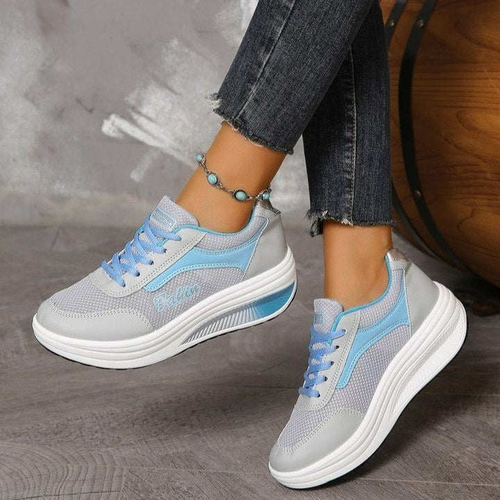 Dame Sporty løbe-sneakers med åndbar mesh-overflade og blød dæmpning Stilla