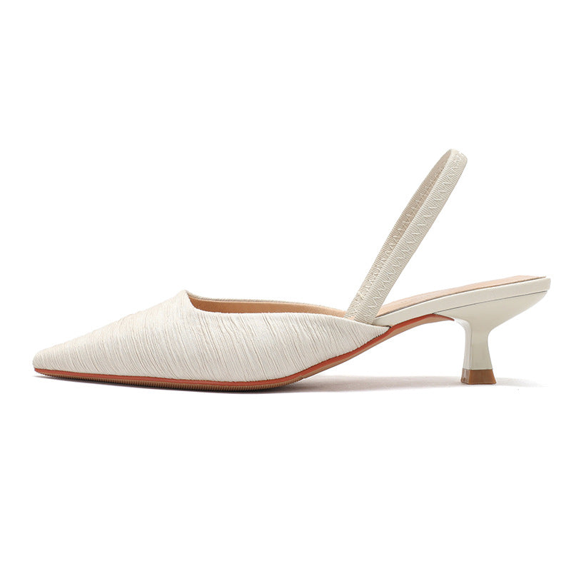Femme Spids-Tå Slingback Sko med struktureret Finish Stilla