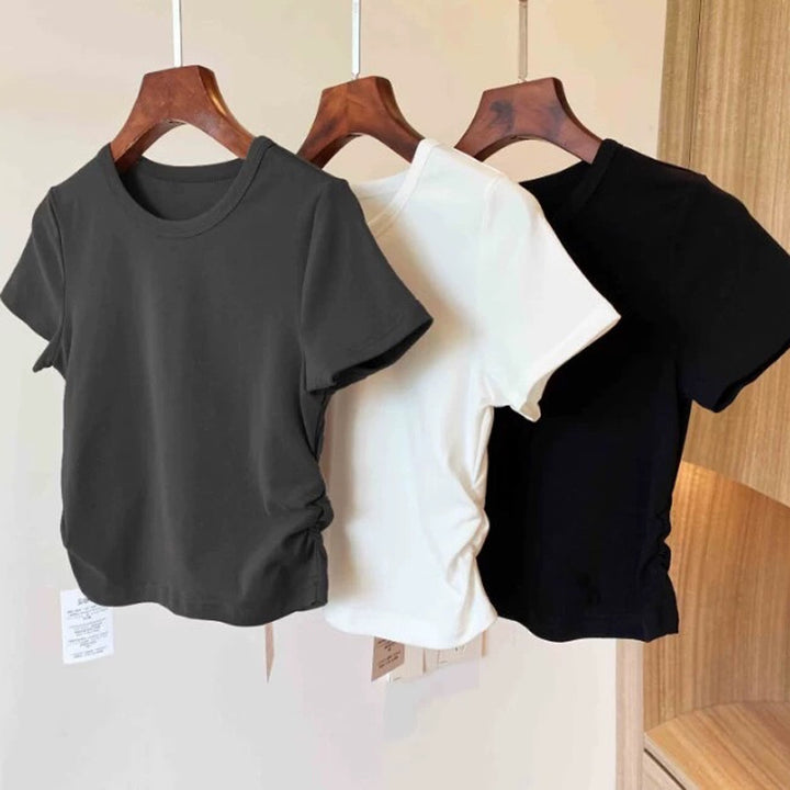 Dame Casual Rynk Kortærmet T-shirt Stilla