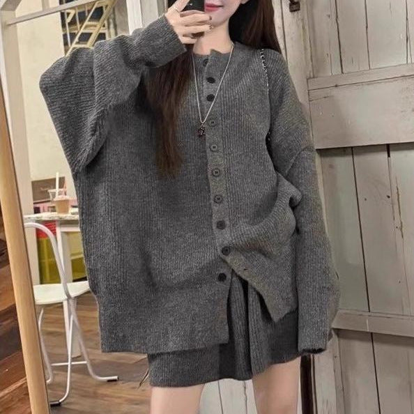 Kvinders hyggelige strik cardigan i oversized stil Stilla