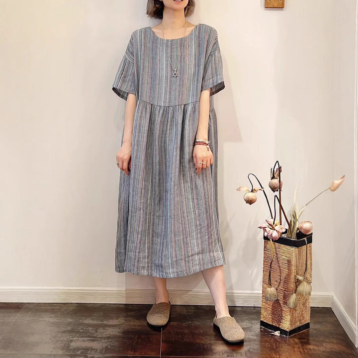 Femme Casual Flydende Midi Kjole Stilla