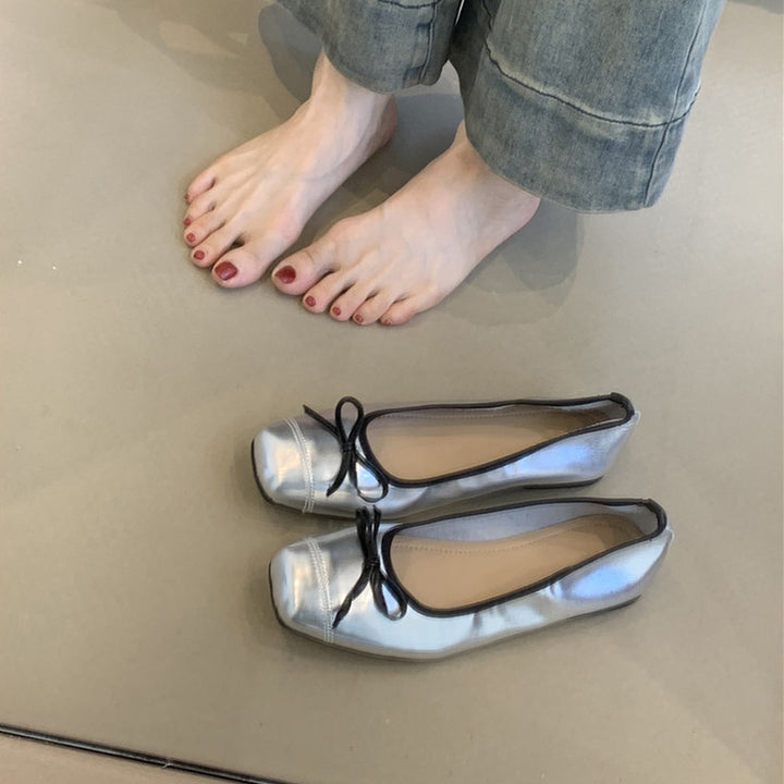 Dame Elegant Sløjfe-Accent Balletsko Stilla