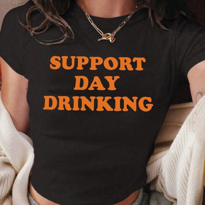 Dame T-shirt med sjovt statementtryk Skovae