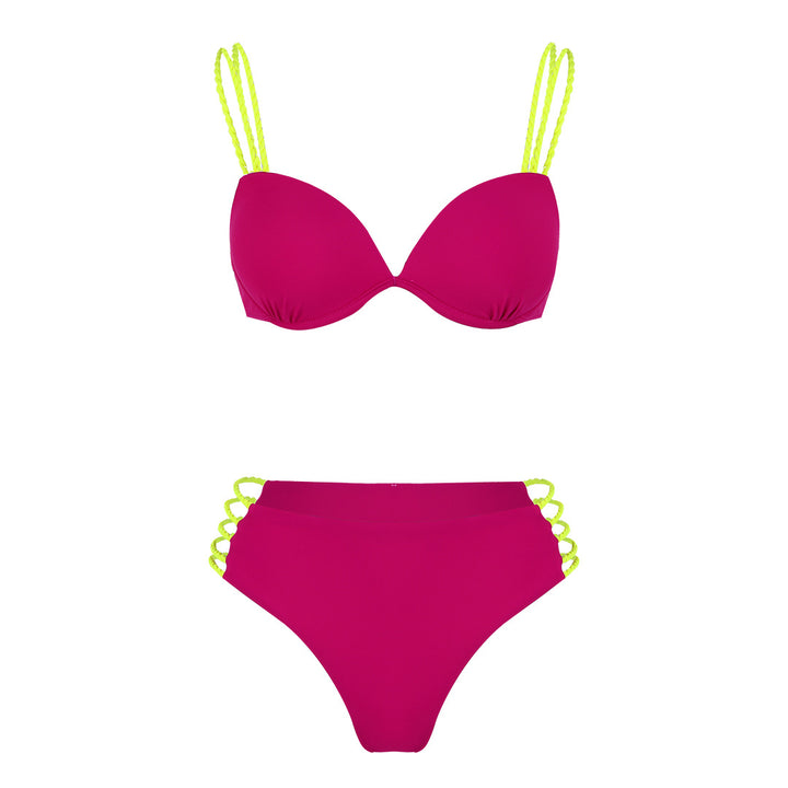 Dame bikini-sæt med innovative stropper og høj talje Stilla
