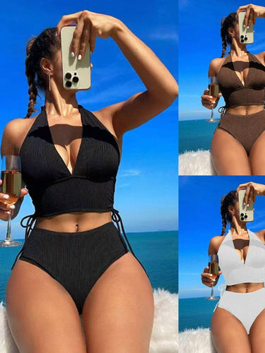 Dame højskåret bikini med brugervenligt top Stilla