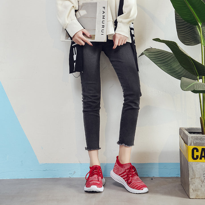 Dame åndbare Slip-On Sneakers med elastisk overdel Stilla