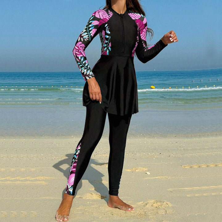 Dame Longsleeve Rashguard med Skirt Skovae