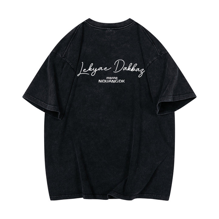 Dame Trend T-shirt med moderne skrift og afslappet snit Stilla